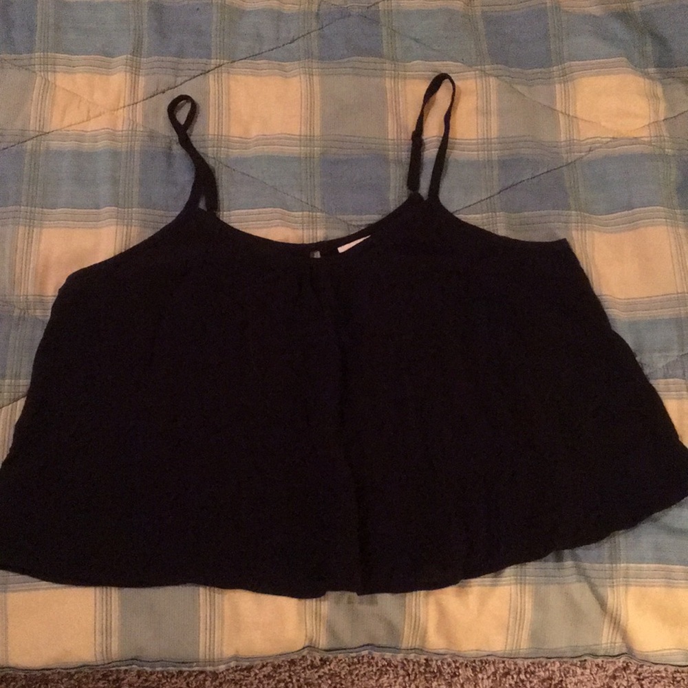 DONATED Black cropped tank